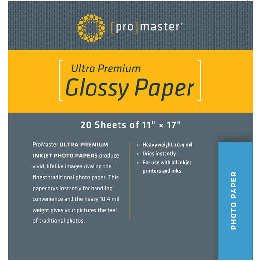 Ultra Premium Glossy Paper - 11"x17" - 20 Sheets