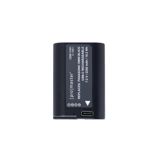 Li-ion Battery for Panasonic DMW-BLK22 with USB-C Charging