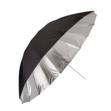 60%22 Reflective Umbrella - Silver with Black Backing